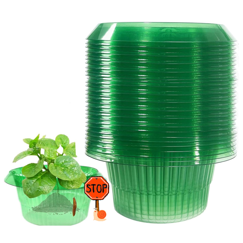 Plant Parent Tools - 5-25 個植物ナメクジ保護リンググリーンプランターフラワーポットカタツムリ野菜カバー再利用可能な害虫駆除トラッパーガーデンツール