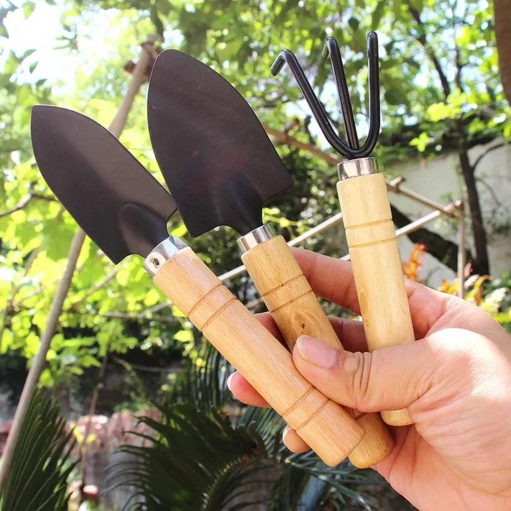 Plant Parent Tools - 3 ピース/セットミニガーデンツールセット小型屋内植物ケア掘削除草植木鉢サボテン野菜ケア機器