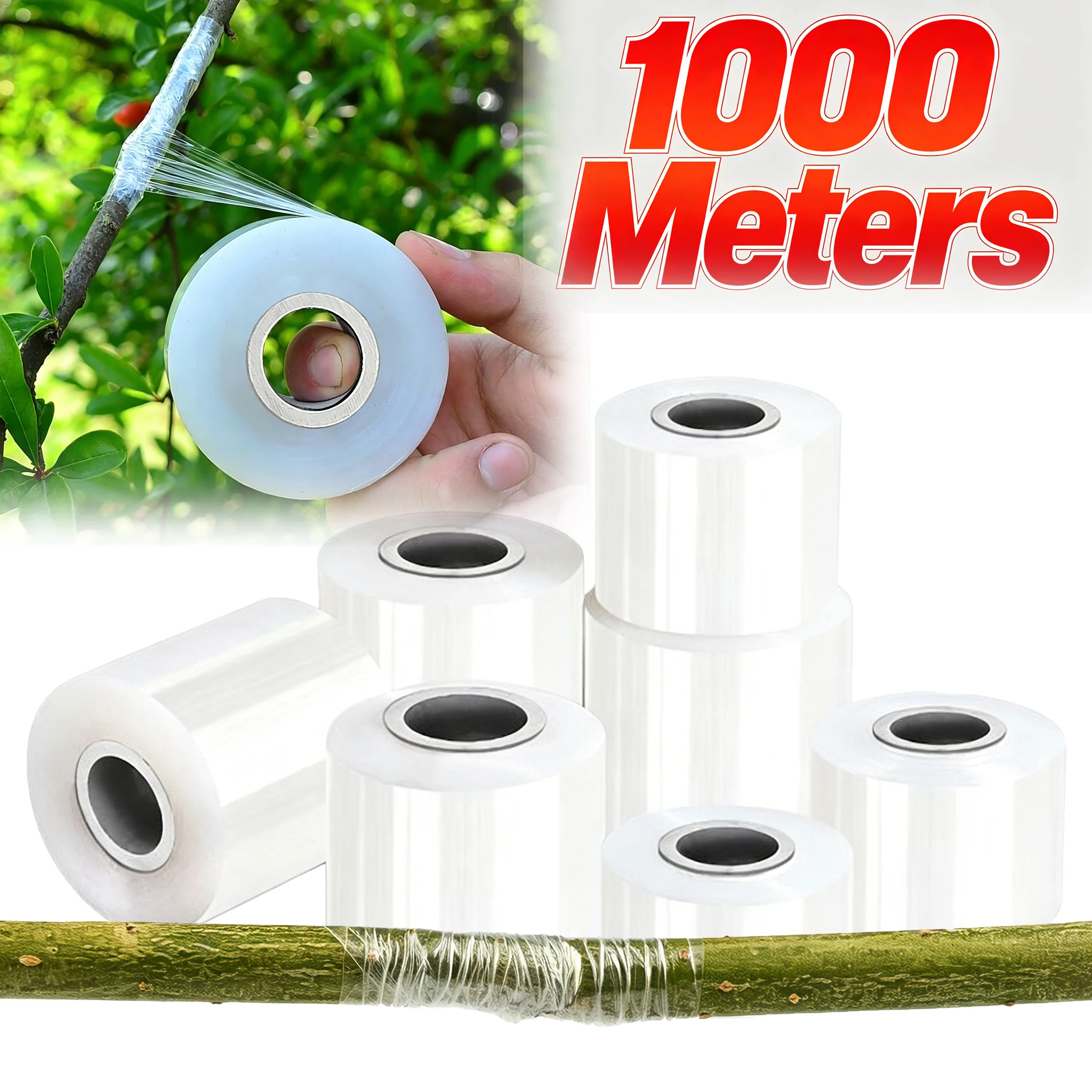 Plant Parent Tools - 自己粘着性PE接木テープロールフィルム分解性パラフィルム苗床テープ植物サポート用伸縮性園芸植物ツール