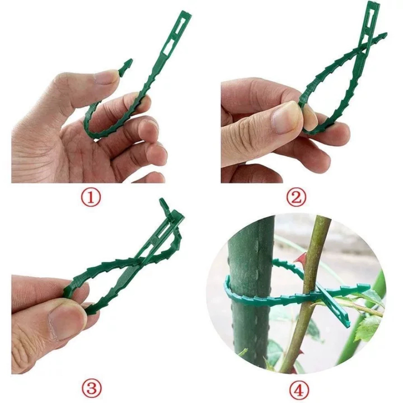 再利用可能なガーデンケーブルタイ、植物、つる性植物、低木用サ - Plant Parent Tools のレビューと価格