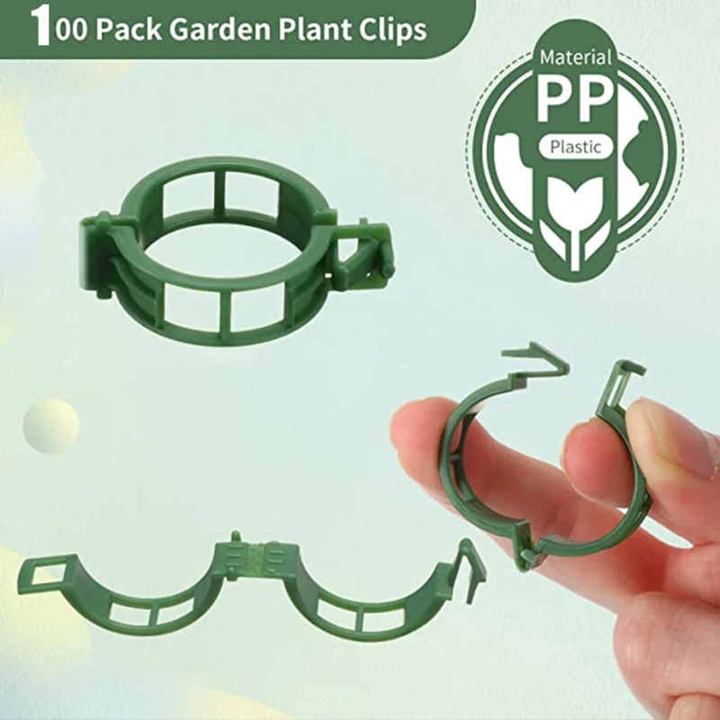 100 個/植物サポートクリッププラスチックタイトレリスステ - Plant Parent Tools のレビューと価格