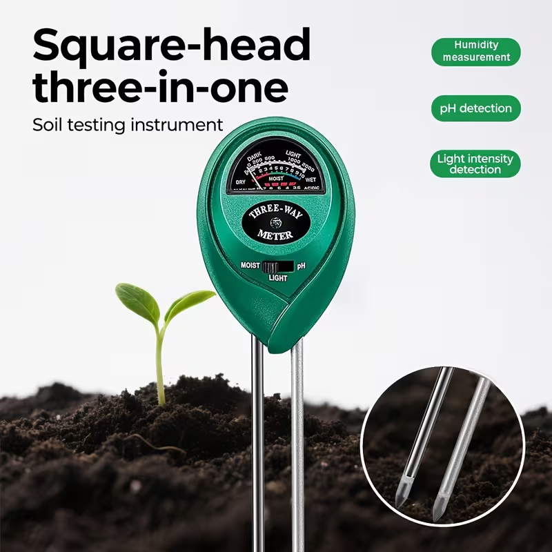 3-in-1土壌テスター（水分、PH、光測定器）– バッテリ - Plant Parent Tools のレビューと価格